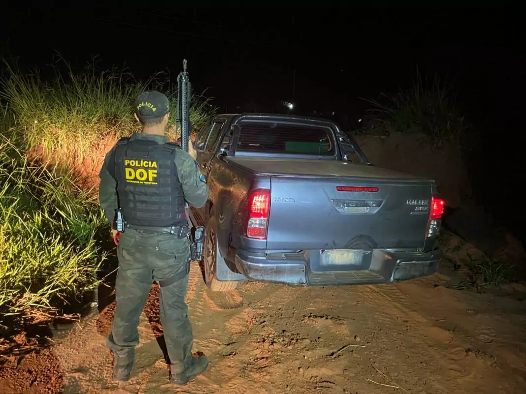 Toyota Hilux furtada em Santa Catarina é recuperada pelo DOF em Mundo Novo