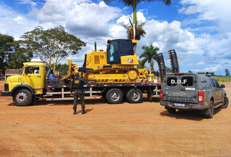 Máquina roubada em São Paulo é recuperada em MS