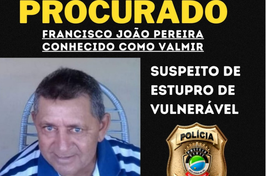 Polícia Civil procura por idoso que abusou de criança durante 5 anos