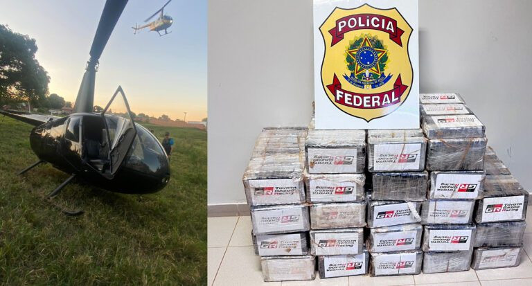 Perseguição aérea termina com cocaína que saiu da fronteira apreendida