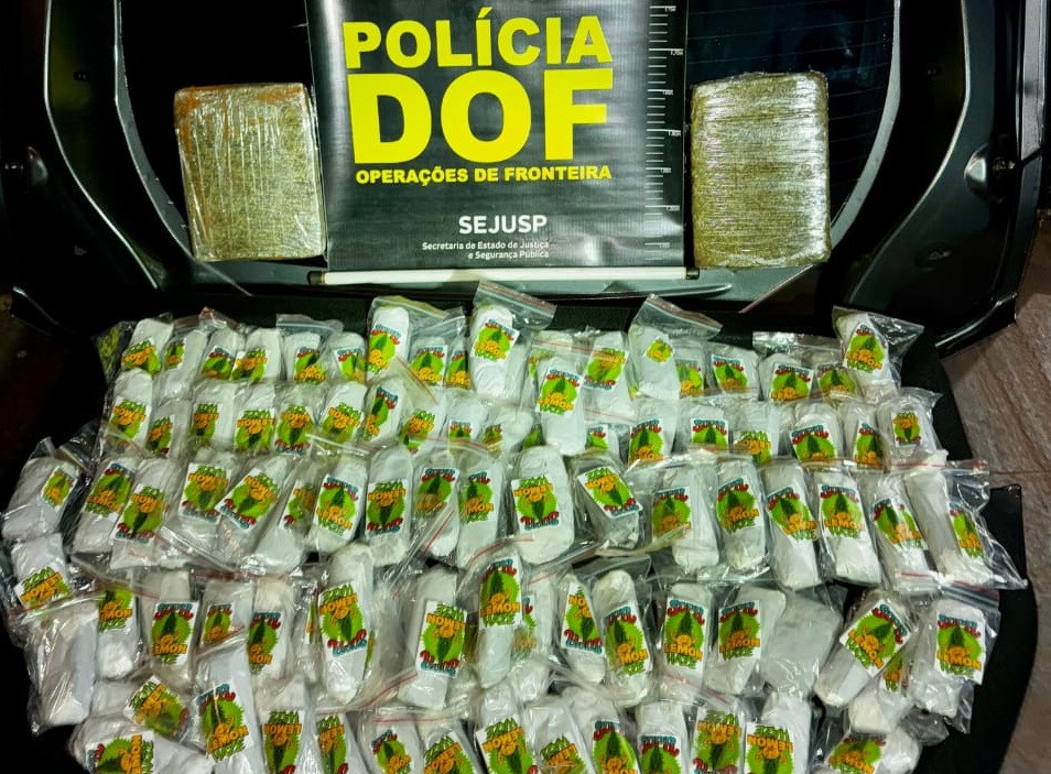 DOF prende casal com carga de drogas avaliadas em R$ 800 mil