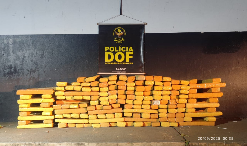 DOF apreende carro com quase 200 quilos de maconha em Itaquiraí