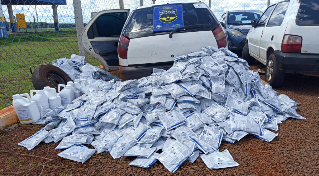 Polícia apreende quase meia tonelada de agrotóxicos na MS-164