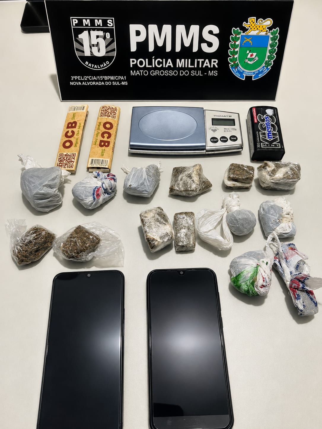 Polícia Militar prende dois homens e apreende drogas em Nova Alvorada do Sul